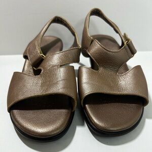 SAS Tripad Comfort Copper Leather Slingback Sandals Hook Loop Women 8.5m